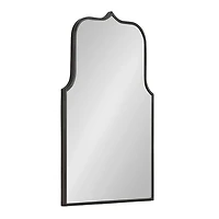 Satin Black Arched Scallop Wall Mirror