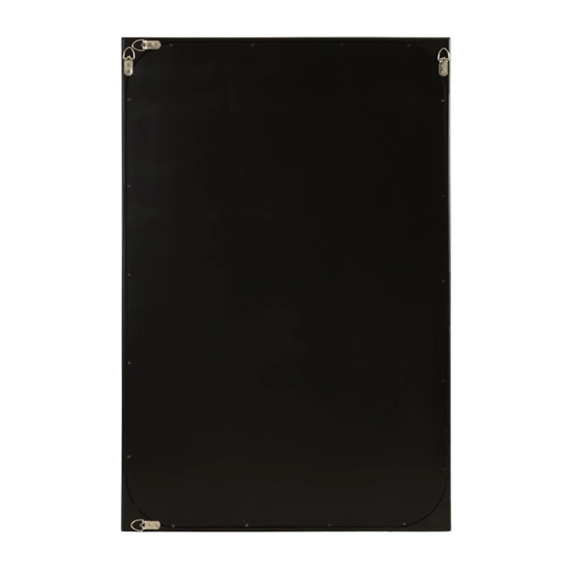 Black Rounded Rectangle Wall Mirror