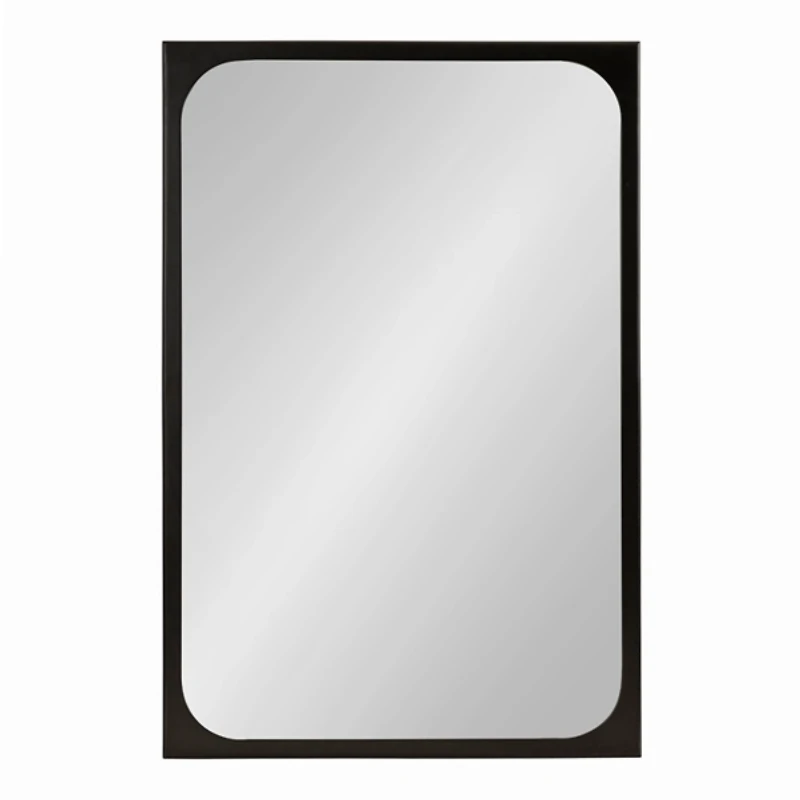 Black Rounded Rectangle Wall Mirror