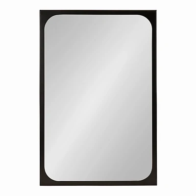 Black Rounded Rectangle Wall Mirror