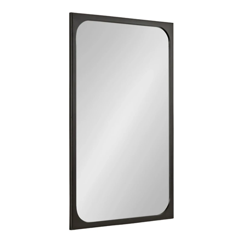 Black Rounded Rectangle Wall Mirror