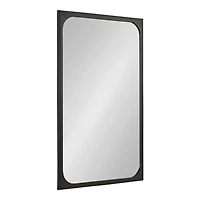 Black Rounded Rectangle Wall Mirror