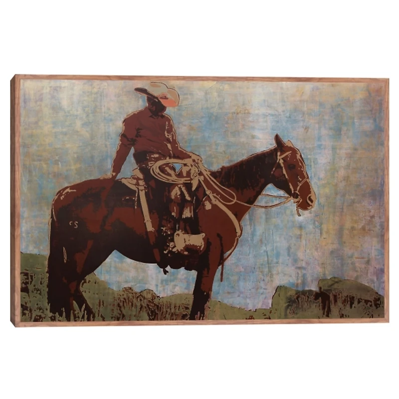 Western Moment Framed Canvas Art Print