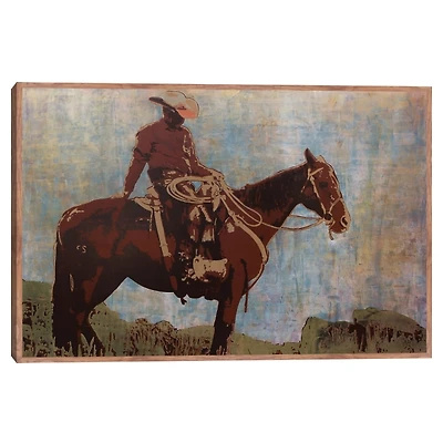 Western Moment Framed Canvas Art Print