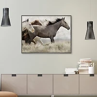 Thunder Ridge Distressed Framed Canvas Art Print