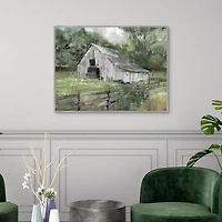 The Old Barn Framed Canvas Art Print