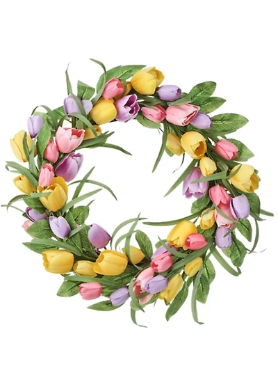 Tulip Garden Floral Wreath