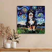 Aja Trier Bernadoodle Starry Night Canvas Print