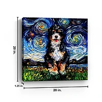 Aja Trier Bernadoodle Starry Night Canvas Print