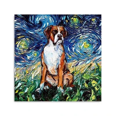 Aja Trier Boxer Starry Night Canvas Art Print