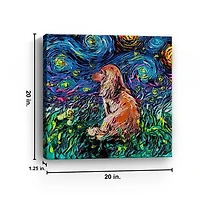 Aja Trier Dachshund III Starry Night Canvas Print