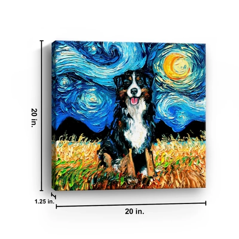 Aja Trier Bernese Starry Night Canvas Art Print