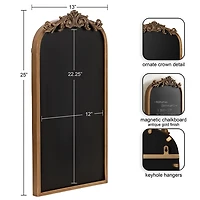 Gold Arendahl Arched Chalkboard