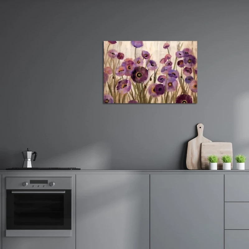Purple Blooms Canvas Art Print