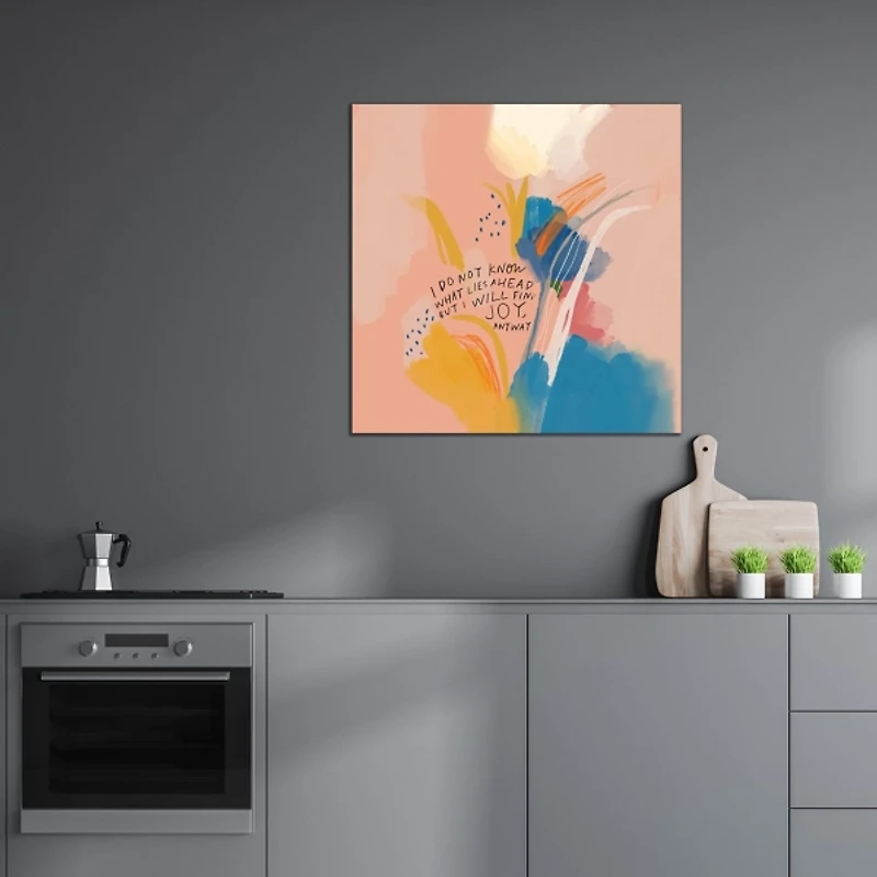 Joy Anyway Abstract Canvas Art Print