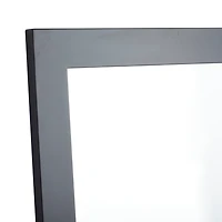 Black Rectangular Wood Wall Mirror, 24x36 in.