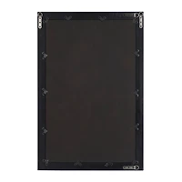 Black Rectangular Wood Wall Mirror, 24x36 in.
