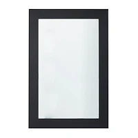 Black Rectangular Wood Wall Mirror, 24x36 in.
