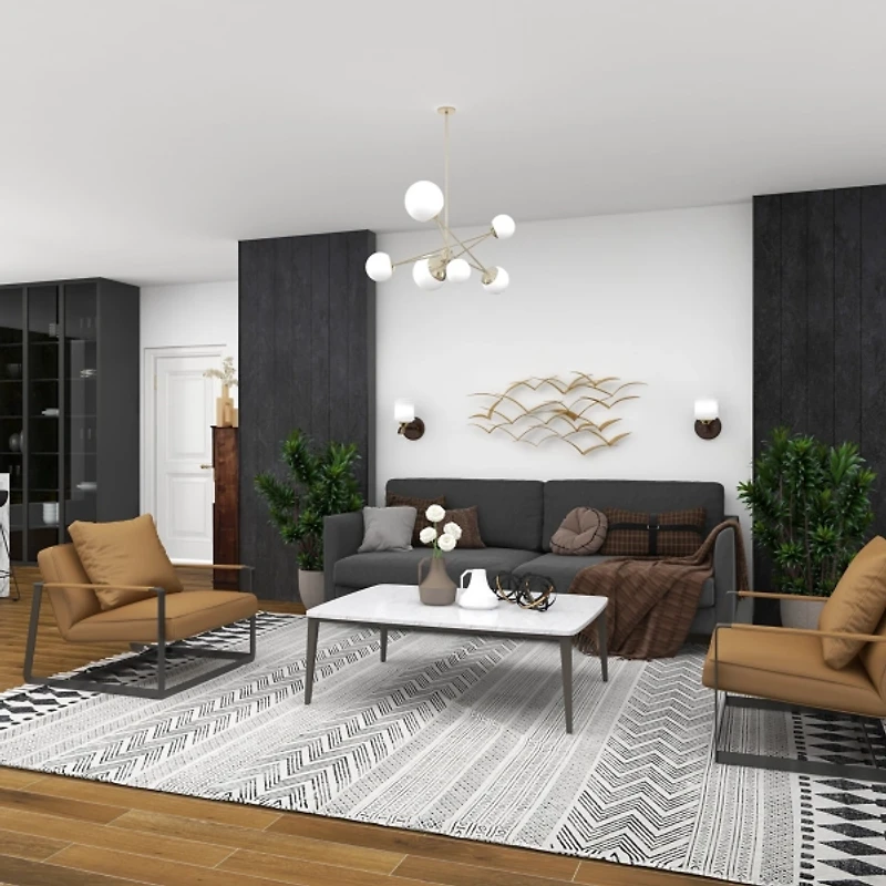 Gold Metal Flock of Birds Wall Plaque