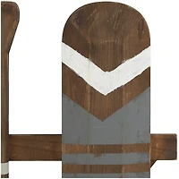 Gray Wood Arrow and Striped Paddle Wall Plaque