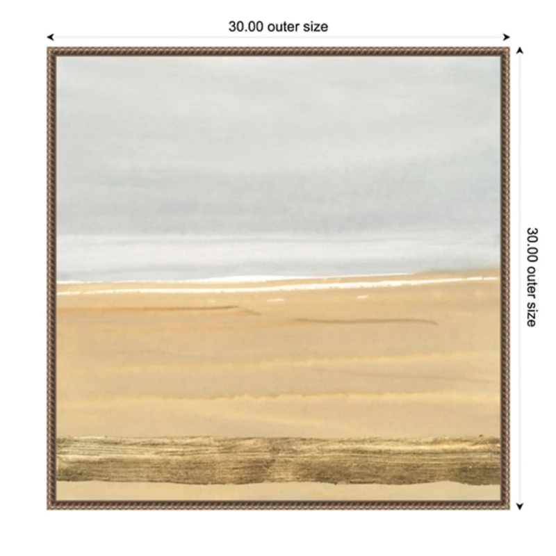 Abstract Gold Beach III Canvas Art Print