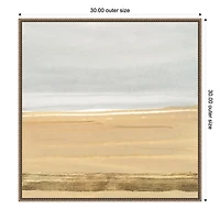Abstract Gold Beach III Canvas Art Print