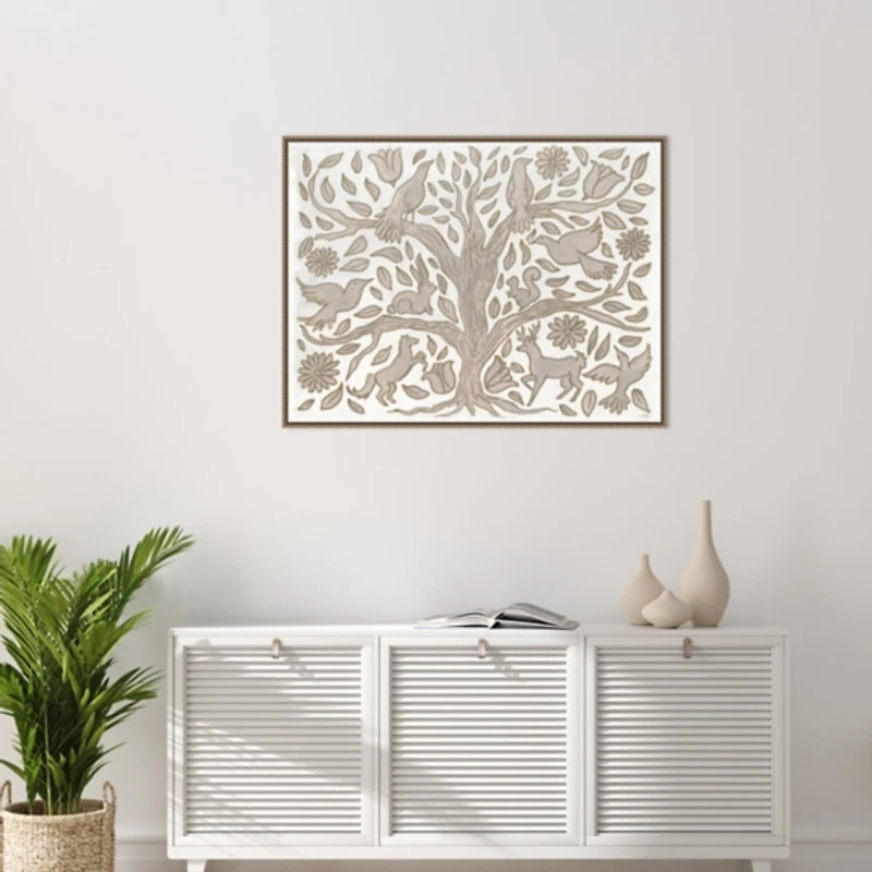 Animal Tree Canvas Art Print, 42x32 in.