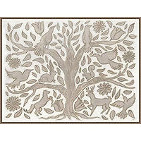 Animal Tree Canvas Art Print, 42x32 in.