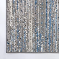 Dark Blue Claire Modern Area Rug, 7x10