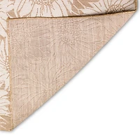 Sand Floral Blooms Outdoor Area Rug, 7x9