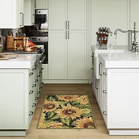 Sunflower Blossoms Indoor/Outdoor Rug, 2x3