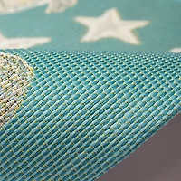 Turquoise Turtles Indoor/Outdoor Rug, 3x4