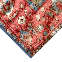 Red Medallion Indoor/Outdoor Runner, 1x4