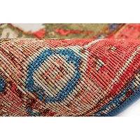 Red Medallion Indoor/Outdoor Runner, 1x4