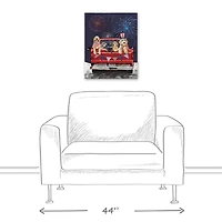 Patriotic Puppy Pickup Canvas Art Print