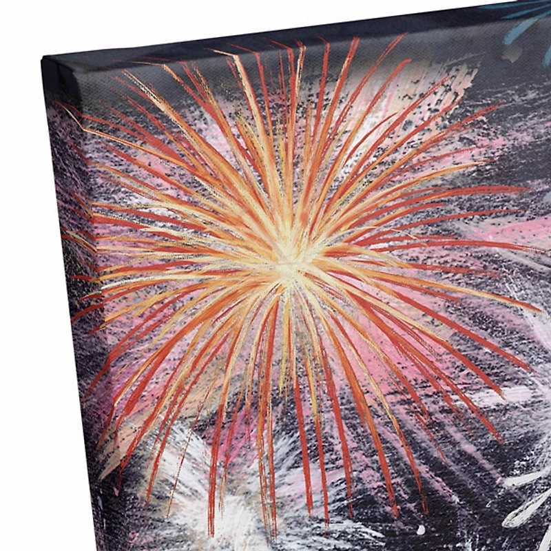Farm Fireworks Canvas Art Print