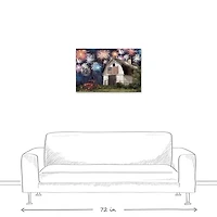 Farm Fireworks Canvas Art Print