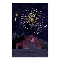 Patriotic Barnscape Canvas Art Print
