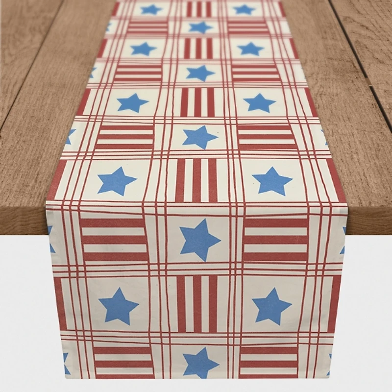 4th of July Stars & Stripes Table Runner