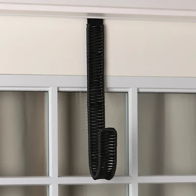 Black Woven Rattan Wreath Hanger