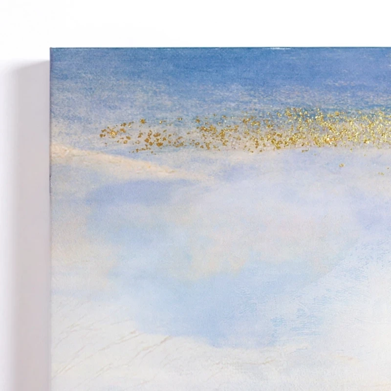 Golden Coastal Landscape Canvas Art Print