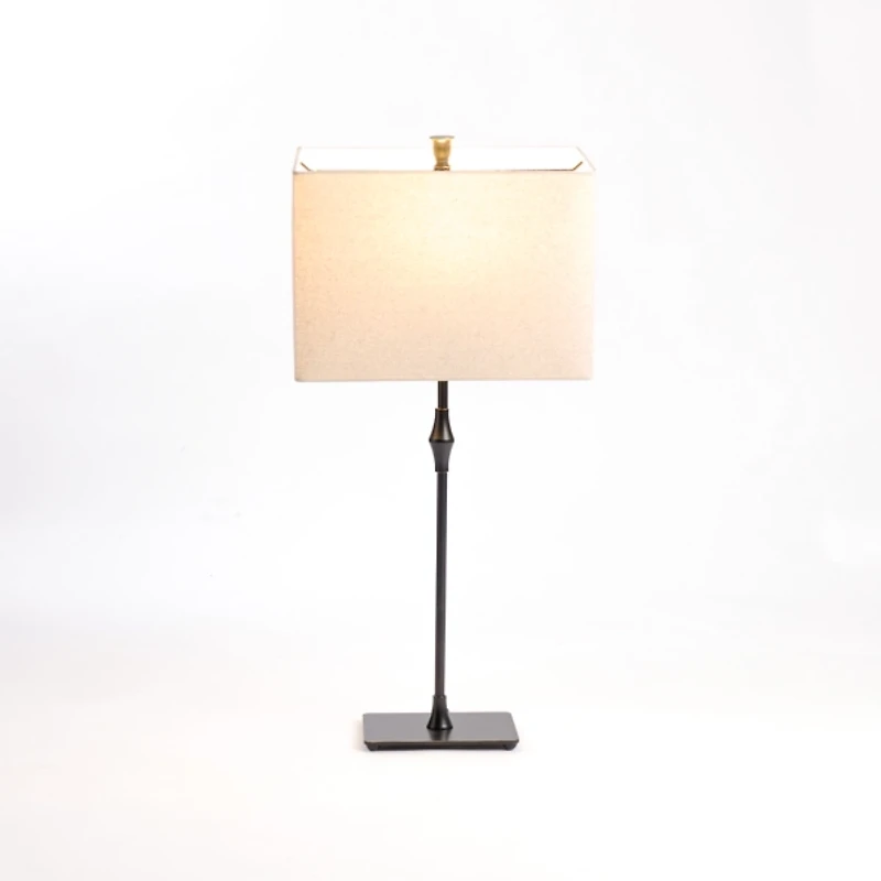 Black Metal Candlestick Table Lamp