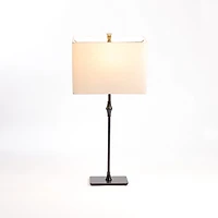 Black Metal Candlestick Table Lamp