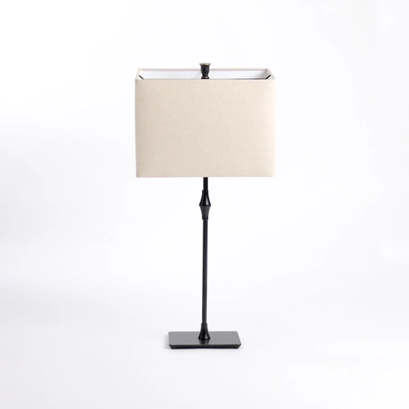Black Metal Candlestick Table Lamp