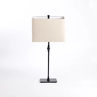 Black Metal Candlestick Table Lamp
