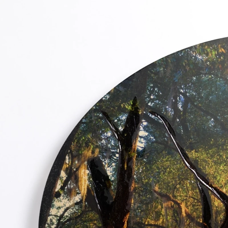 Sunset Greenway Arched Canvas Art Print