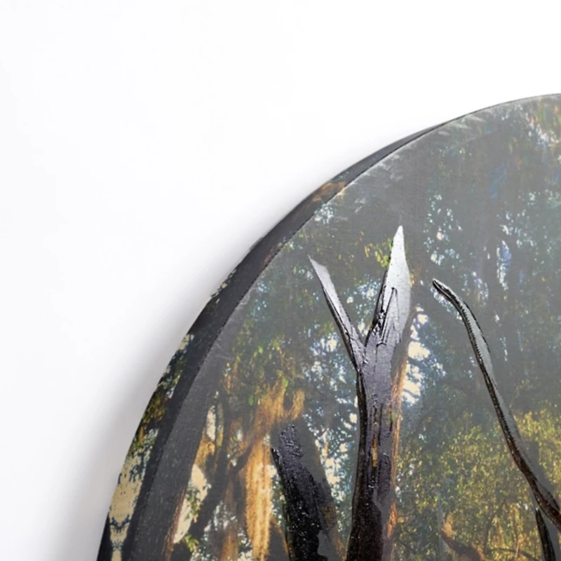 Sunset Greenway Arched Canvas Art Print