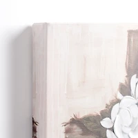 Floral Cross Canvas Art Print