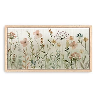 Fall Flower Sketch Framed Canvas Print, 42x22 in.