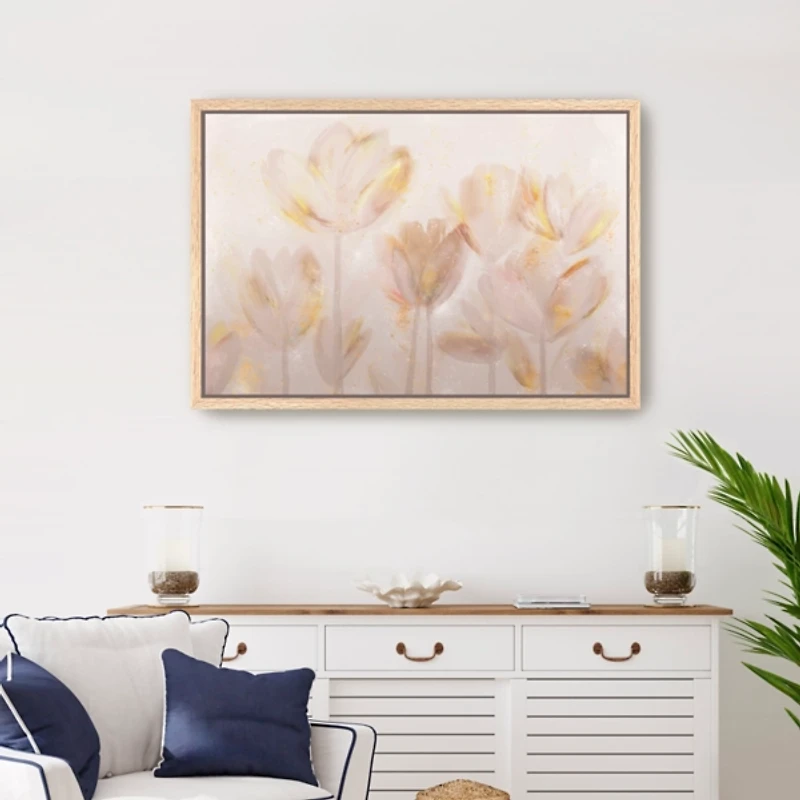 Sunkissed Poppies Framed Canvas Art Print